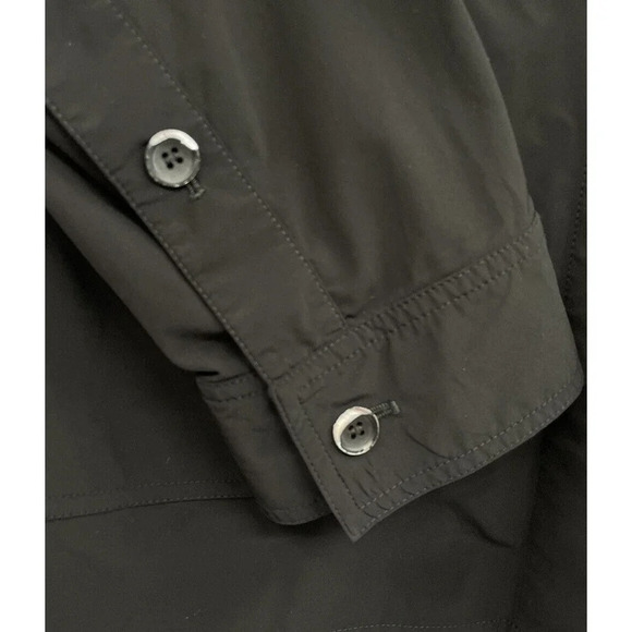 Piazza Sempione Safari Jacket Nylon Black Size IT 48 US 12 Button Down - Picture 12 of 15